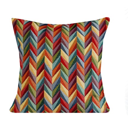 Poszewka 60x60cm ZIGGY Gobelinowa  PolDesign Jodełka Kolorowa