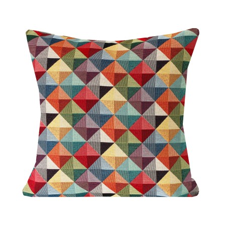 Poszewka Gobelinowa 60x60 cm TAPESTRY kolorowa geometryczna