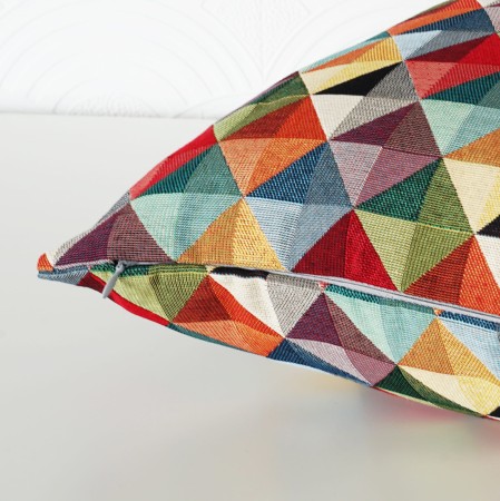 Poszewka Gobelinowa 60x60 cm TAPESTRY kolorowa geometryczna