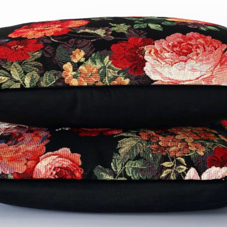 Poszewka 60x60cm RÓŻE Gobelinowa Poduszka Dekoracyjna Poldesign