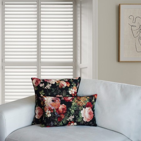 Poszewka 60x60cm RÓŻE Gobelinowa Poduszka Dekoracyjna Poldesign