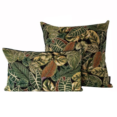 Poszewka Gobelinowa 60x60cm DŻUNGLA w liście aksamitna Poldesign