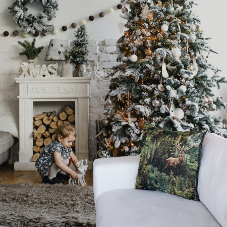 Poszewka Gobelinowa 60x60 cm myśliwska JELEŃ w lesie PolDesign