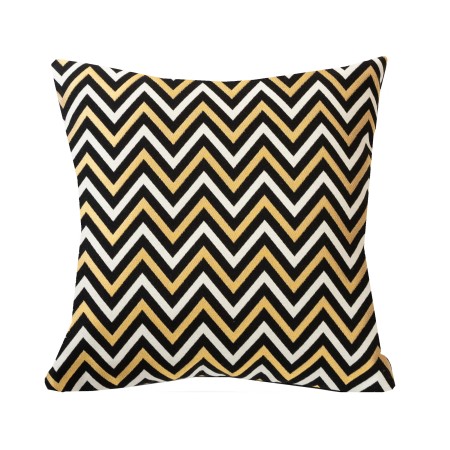 Poduszka gobelinowa 50x50cm Czarna Złota Zig-Zac PolDesign