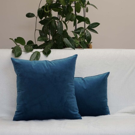 Poszewka aksamitna 50x50cm niebieska QUEEN_9