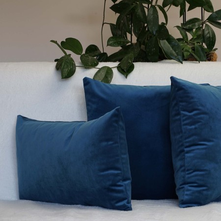 Poszewka aksamitna 50x50cm niebieska QUEEN_9