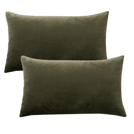 Poszewka aksamitna 30x50cm ZIELEŃ KHAKI  QUEEN_19