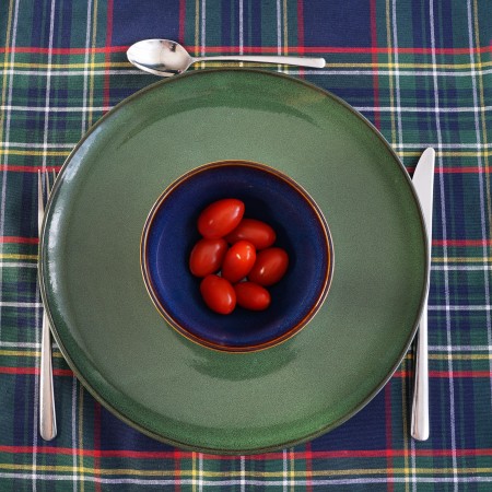 Cotton Navy tartan Tablecloth 20.jpg