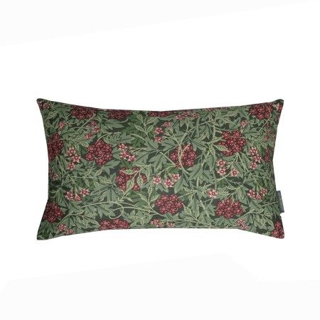 Poszewka 40x80 cm bawełniana HOYA zielona w kwiaty różowe