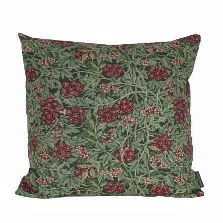 Poszewka 45x45 cm bawełniana HOYA zielona w kwiaty różowe