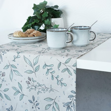 Bieżnik na stół 280cm LIŚCIE skandynawski bawełniany PolDesign