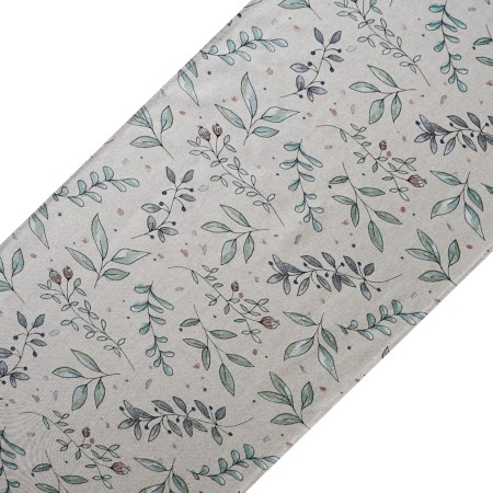 Bieżnik LIŚCIE 220cm skandynawski lniany bawełniany Poldesign