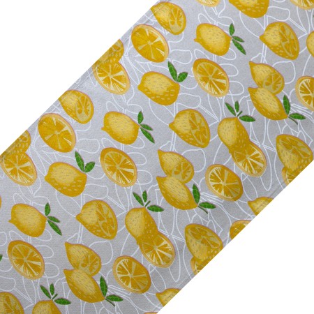 Bieżnik 220 cm CYTRYNA długi lniany bawełniany wielkanocny Poldesign