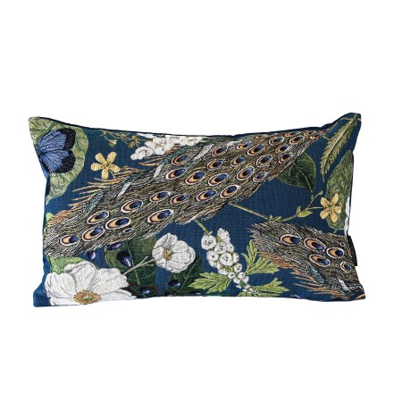 Poszewka Gobelinowa 30x60cm PAW NIEBIESKI Motyle Kwiaty PolDesign