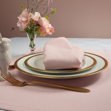 Bieżnik 220cm Różowy Wesele Komunia Ozdobny Świąteczny Bawełniany