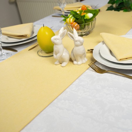 Bieżnik 220 cm Żółty Wielkanocny Ozdobny na stół