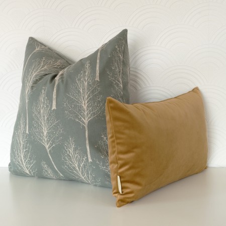 Bieżnik na stół 280cm DRZEWA zielony skandynawski bawełniany boho Poldesign