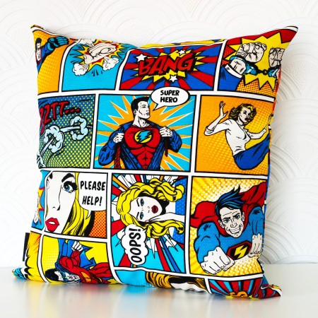 POSZEWKA 50X50 cm KOMIKS SUPERMAN BAWEŁNIANA MŁODZIEŻOWA