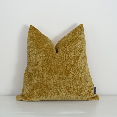 Poszewka 55x55 BARRY MIODOWY aksamitna dekoracyjna ozdobna