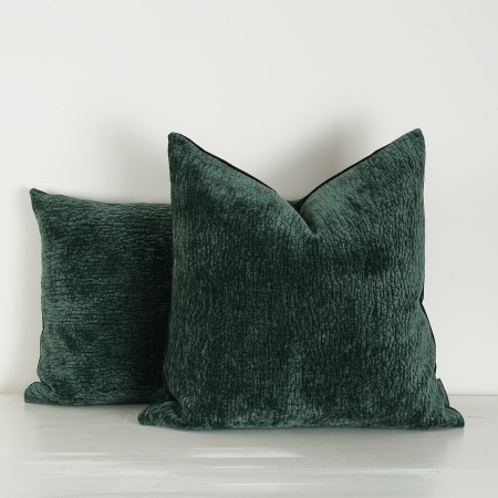 Poszewka55X55 cm BARRY LEŚNY ZIELONY aksamitna dekoracyjna ozdobna