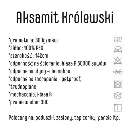Aksamit Królweski ZIELONY SZMARAGDOWY
