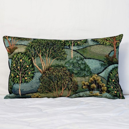 Poszewka Gobelinowa 30x60 SAD na WZGÓRZACH niebieska zielona PolDesign
