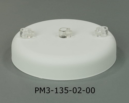 Przejdź do produktu Podsufitka metalowa 3 otwory 135mm kolor biały (1)