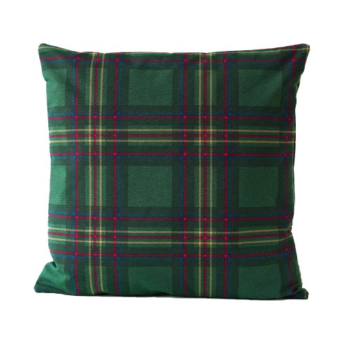 Przejdź do produktu Poszewka Świąteczna 60x60 cm TARTAN Krata Zielona  Bawełniana na poduszkę Boże Narodzenie