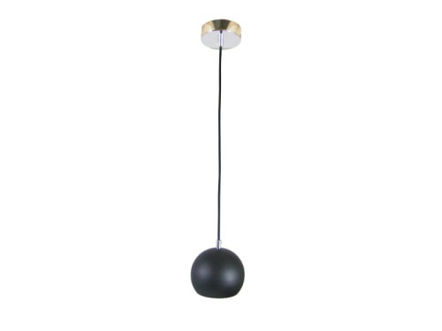Przejdź do produktu Lampa wisząca kula 12cm czarna/chrom/chrom