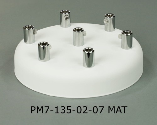 Przejdź do produktu Podsufitka metalowa 7 otworów 135mm kolor biały + chrom