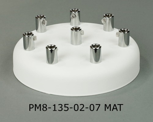 Przejdź do produktu Podsufitka metalowa 8 otworów 135mm kolor biały + chrom