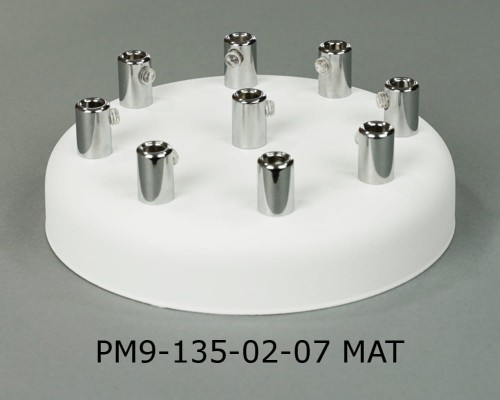 Przejdź do produktu Podsufitka metalowa 9 otworów 135mm kolor biały + chrom