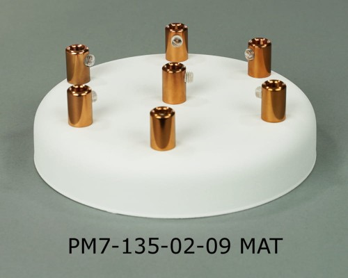 Przejdź do produktu Podsufitka metalowa 7 otworów 135mm kolor biały + miedź