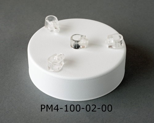 Przejdź do produktu Podsufitka metalowa 4 otwory 100mm kolor biały