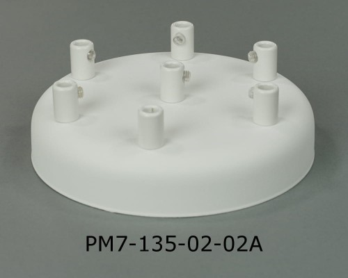 Przejdź do produktu Podsufitka metalowa 7 otworów 135mm kolor biały + biały hamulec