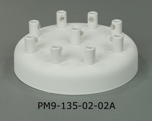 Przejdź do produktu Podsufitka metalowa 9 otworów 135mm kolor biały + biały hamulec