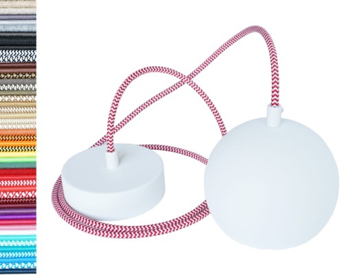 Przejdź do produktu Lampa wisząca kula 12cm biała 0202A