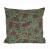 Poszewka 50x50 cm bawełniana HOYA zielona w kwiaty różowe