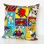 POSZEWKA 45X45 CM KOMIKS SUPERMAN KOLOROWA MŁODZIEŻOWA NIEBIESKA CZERWONA