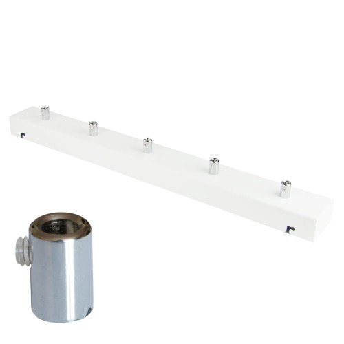 Przejdź do produktu Podsufitka do lampy 50cm 5 otworów biała matowa