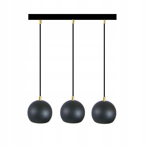 Przejdź do produktu Lampa wisząca linea kula 3 X 12cm czarna + mosiądź