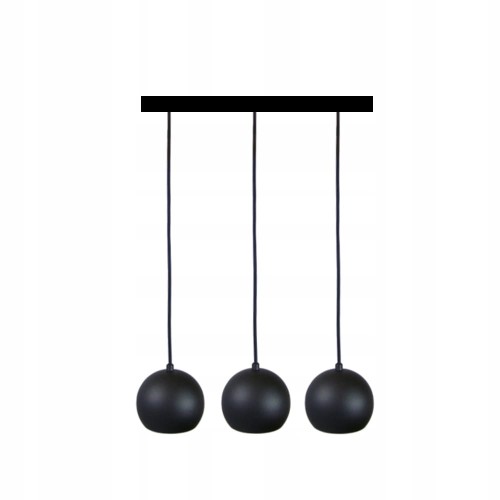Przejdź do produktu Lampa wisząca sufitowa linea kula 3 X 12cm czarna
