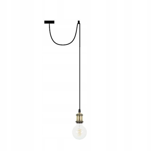 Przejdź do produktu Lampa pojedyncza retro złota podwieszana 2m