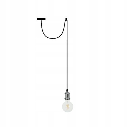 Przejdź do produktu Lampa pojedyncza retro chrom podwieszana 2m