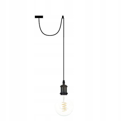 Przejdź do produktu Lampa pojedyncza retro czarna podwieszana