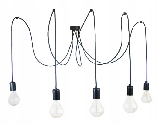 Przejdź do produktu Lampa pająk 5 czarna 0101 US-01