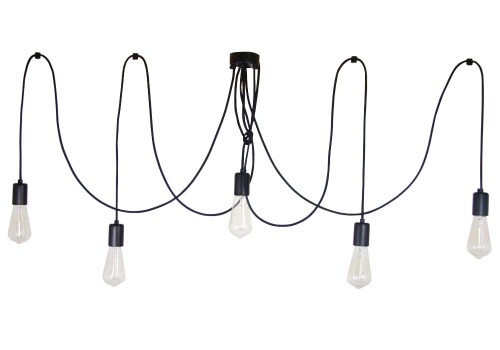 Przejdź do produktu Lampa pająk 5 czarny 0101-23 US-01
