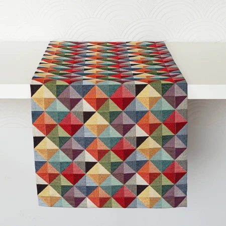 Bieżniki na stół 160cm TAPESTRY gobelinowy multikolorowy geometryczny