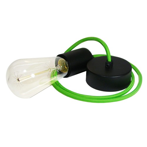 Przejdź do produktu Lampa zwis pojedynczy 0101 zielona czarna 1m