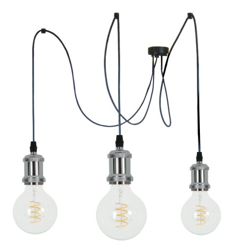 Przejdź do produktu Lampa pająk 3 retro chrom